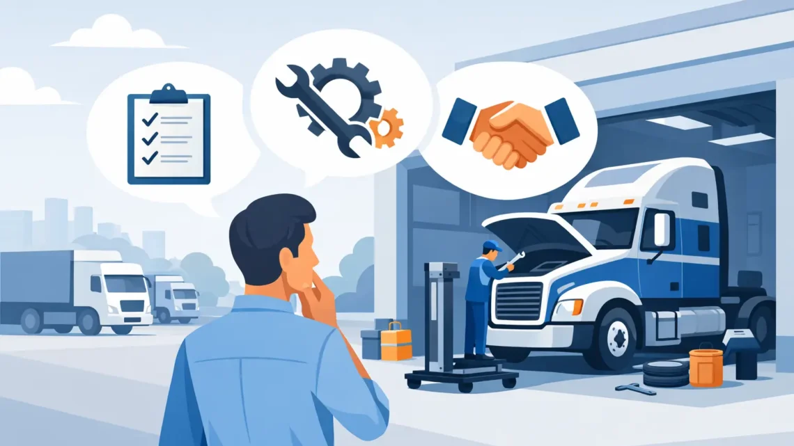 Como escolher oficina para caminhão diesel