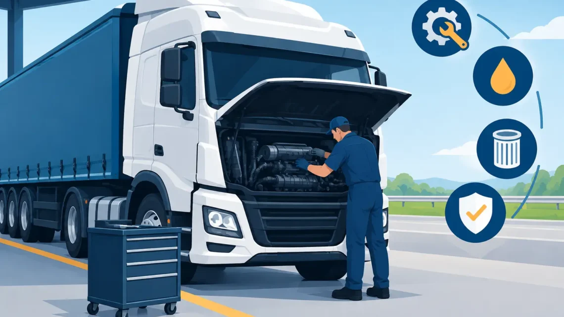 Manutenção preventiva caminhão diesel sem paradas